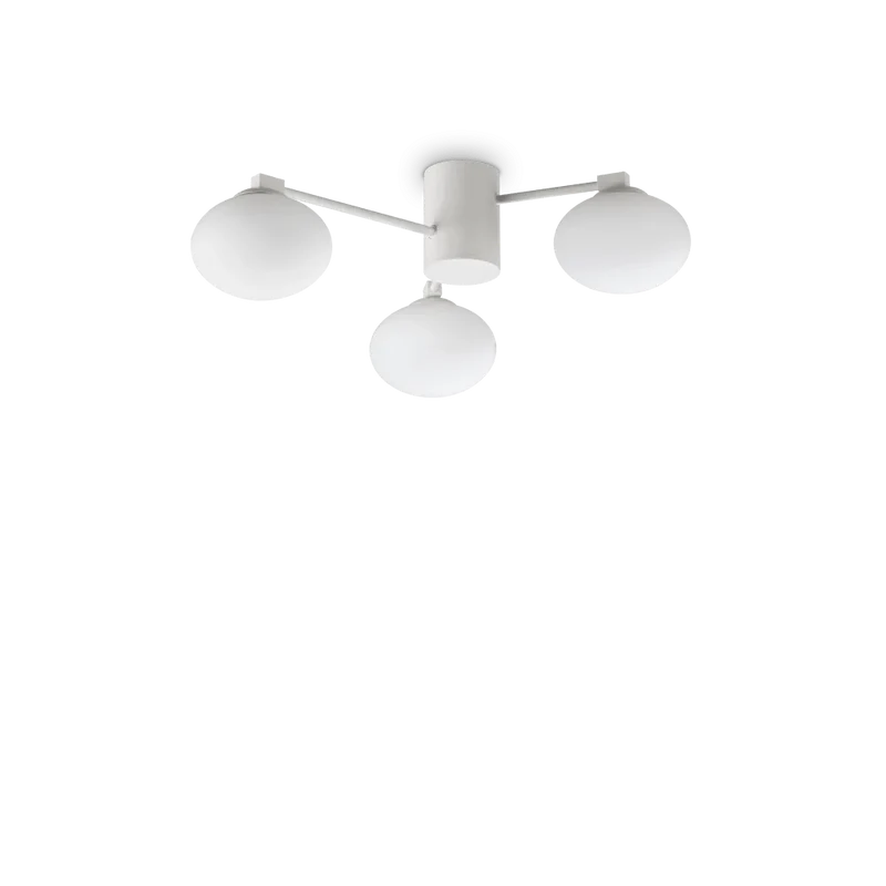 Plafonnier HERMES 3 lampes Ø 60 blanc