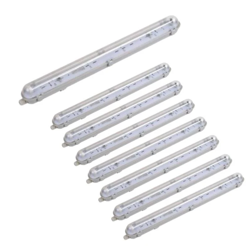 Pack de 8 - Réglette étanche pour Tube LED T8 120cm IP65 (Boitier vide)