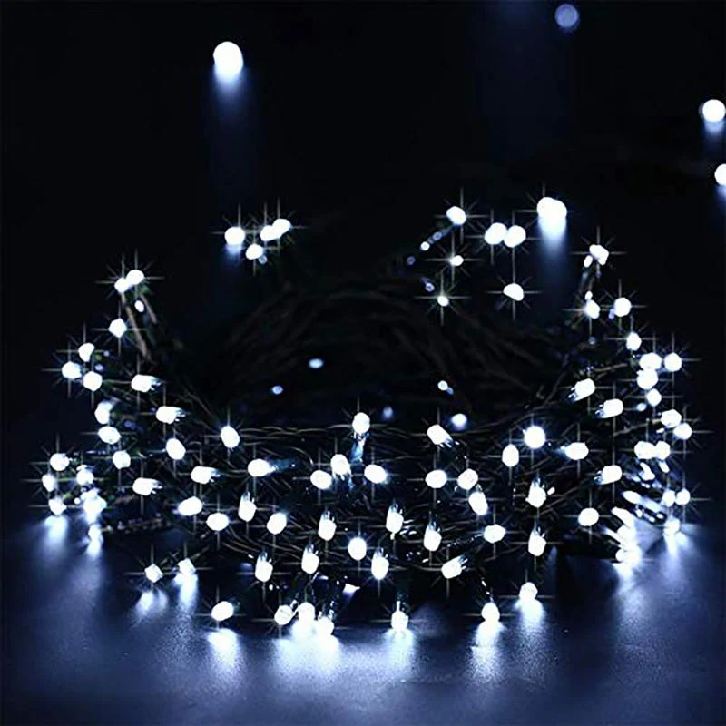 Guirlande LED 220V 10M 100LED IP44, 8 Modes - Blanc Froid