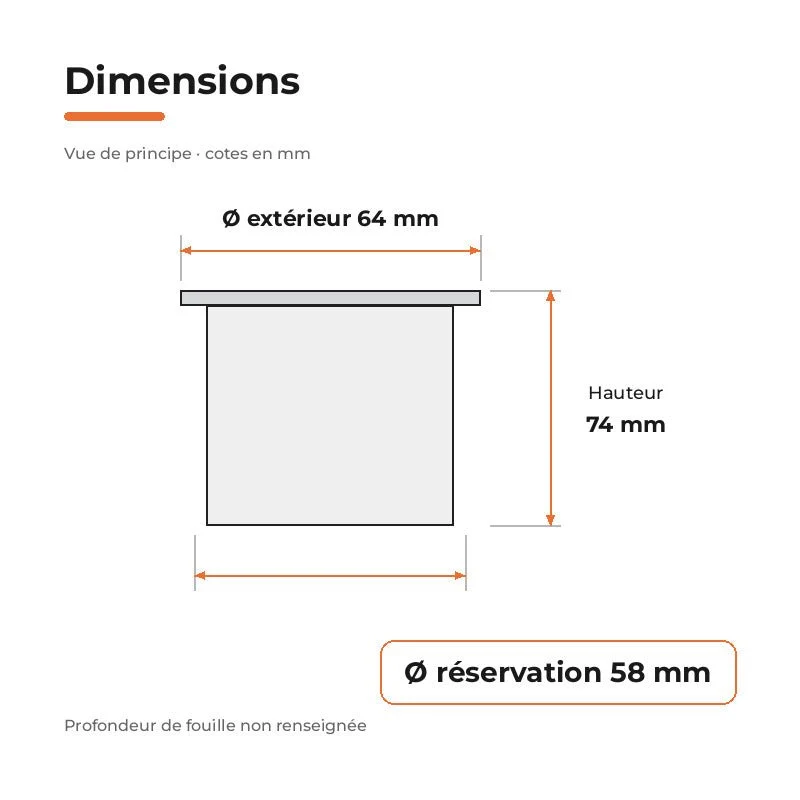 Spot Extérieur Encastrable LED IP67 220V Sol 1W 30°