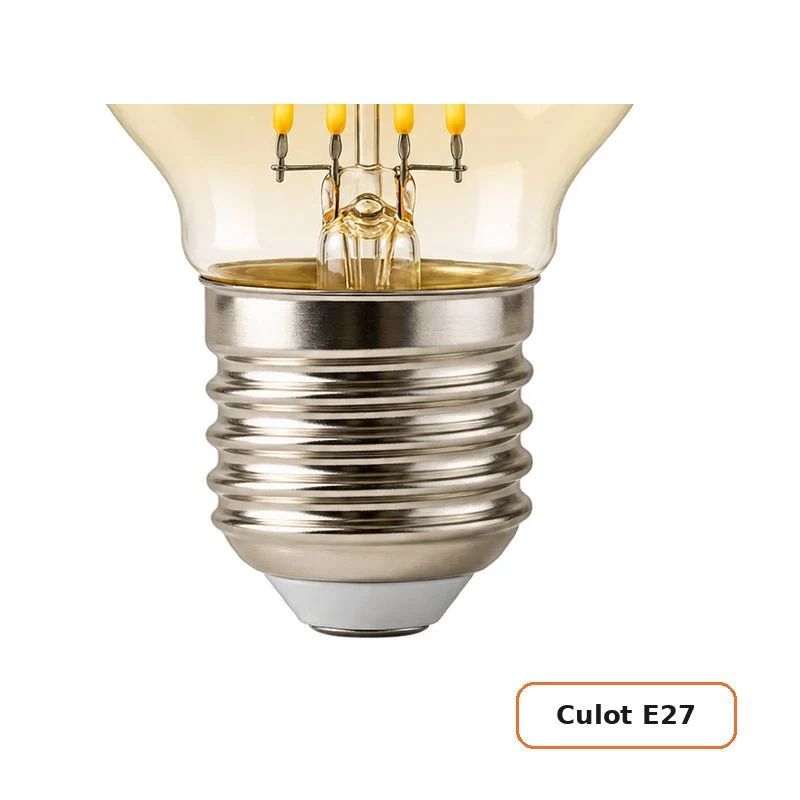 Ampoule LED Filament E27 4W Ambrée G45