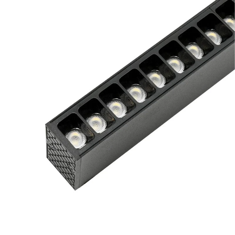 Linéaire Suspendu LED 30W 120cm UGR19 Noir - Garantie 5 ans