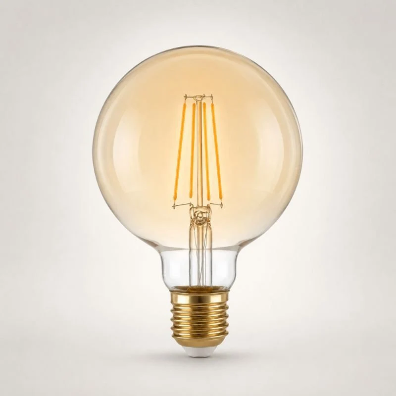 Ampoule LED Filament E27 8W Ambrée G95