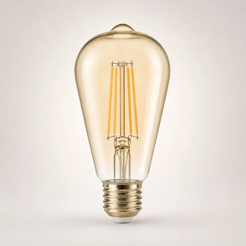 Ampoule LED Filament E27 8W Ambrée ST64
