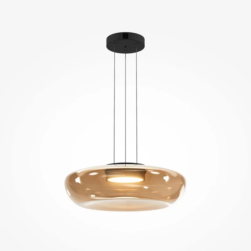 Suspension design moderne en verre teinté