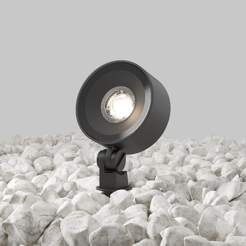 Spot aluminium noir L10cm extérieur