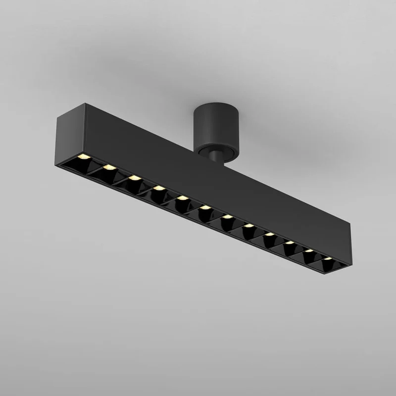 Spot aluminium noir L32cm moderne (2)