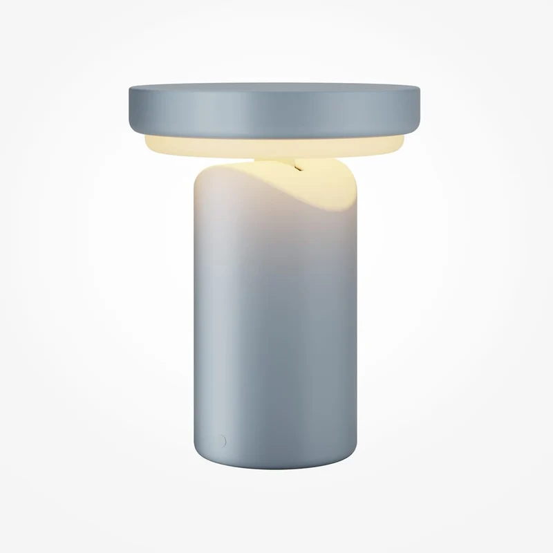 Lampe métal bleu Ø16cm moderne