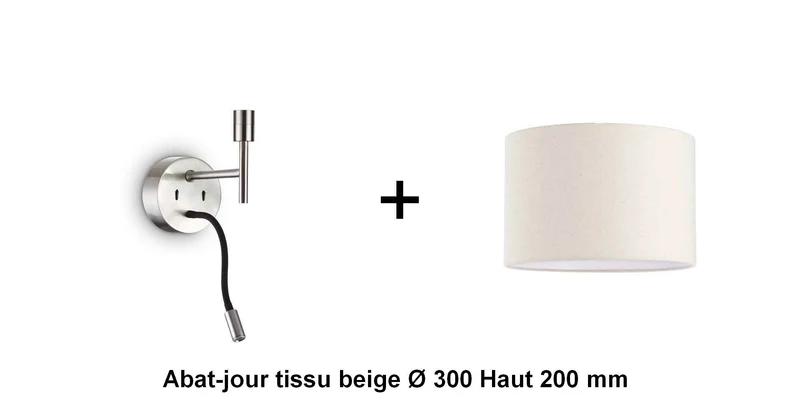 Applique liseuse nickel-mat SET-UP à composer vous même