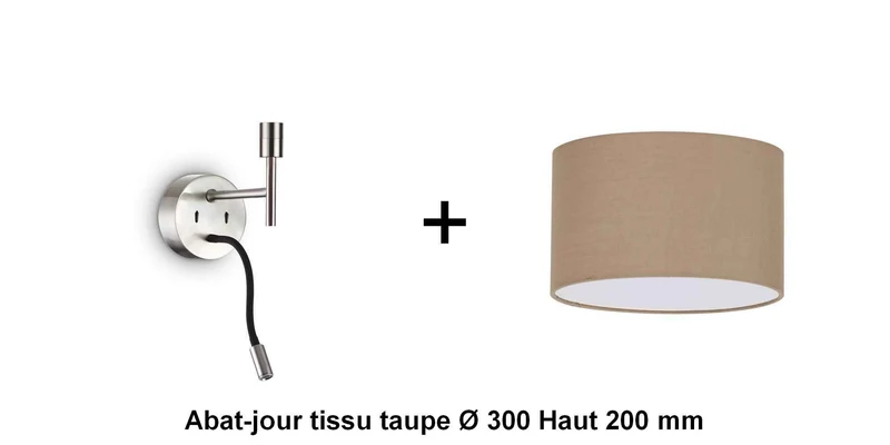 Applique liseuse nickel-mat SET-UP à composer vous même