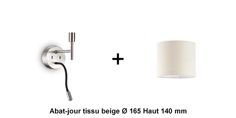 Applique liseuse nickel-mat SET-UP à composer vous même