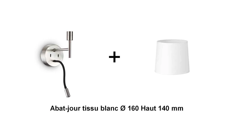 Applique liseuse nickel-mat SET-UP à composer vous même
