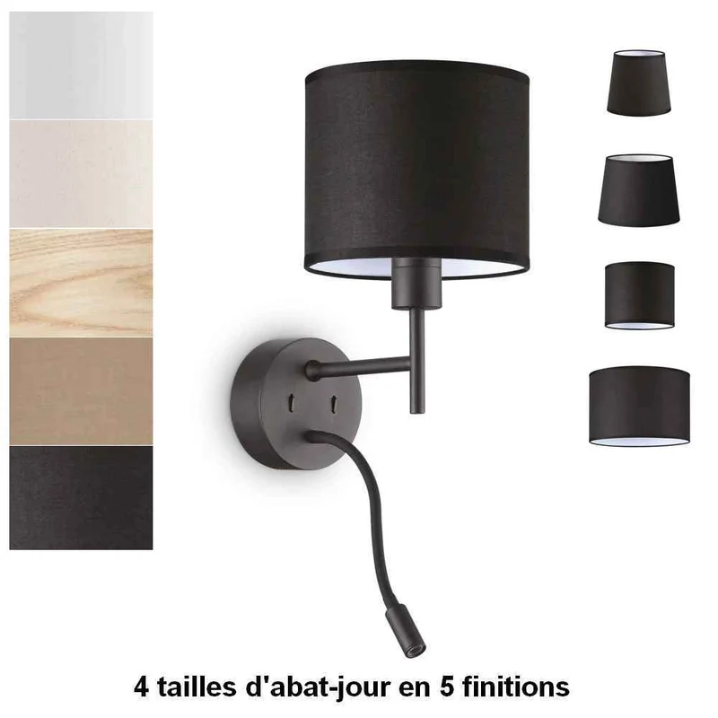 Applique liseuse noire SET-UP à composer vous même