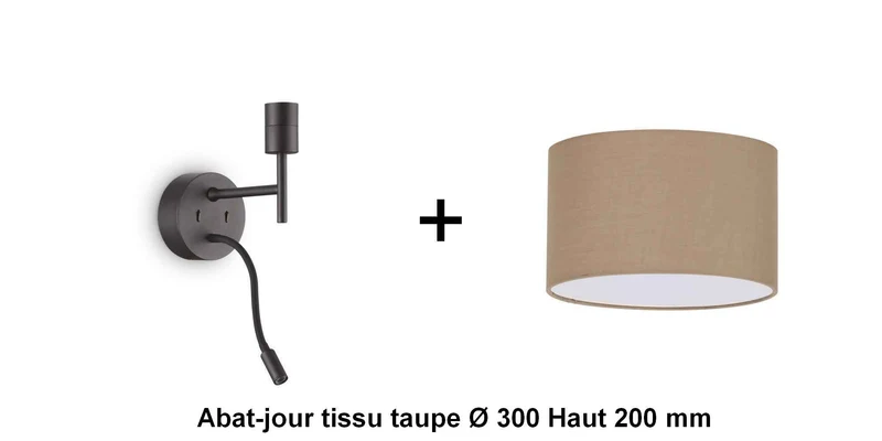 Applique liseuse noire SET-UP à composer vous même
