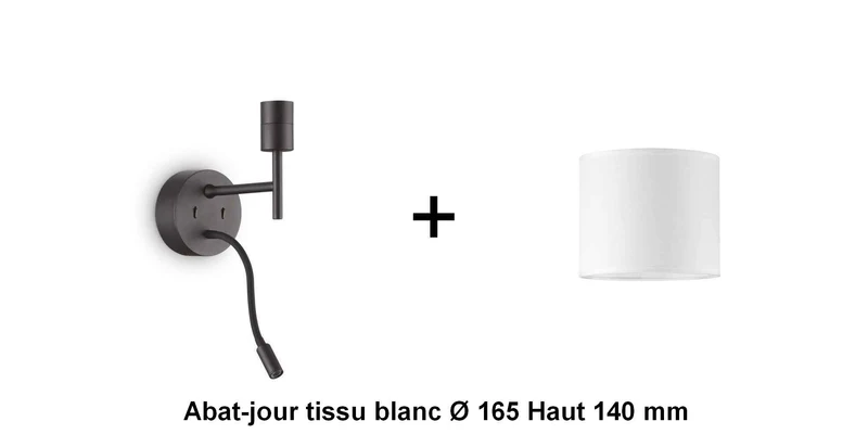 Applique liseuse noire SET-UP à composer vous même