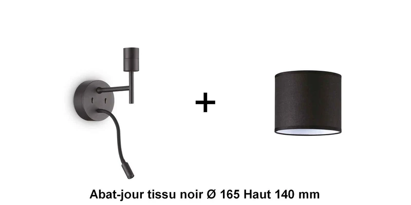Applique liseuse noire SET-UP à composer vous même