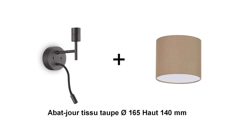 Applique liseuse noire SET-UP à composer vous même