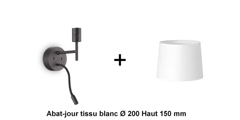 Applique liseuse noire SET-UP à composer vous même