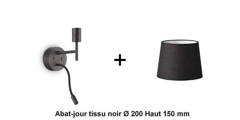 Applique liseuse noire SET-UP à composer vous même