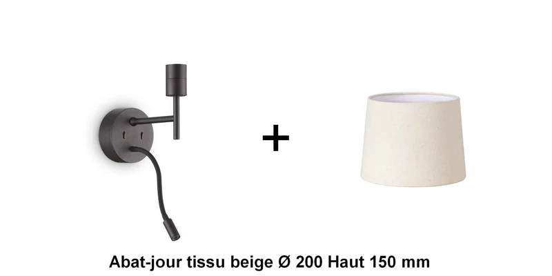 Applique liseuse noire SET-UP à composer vous même