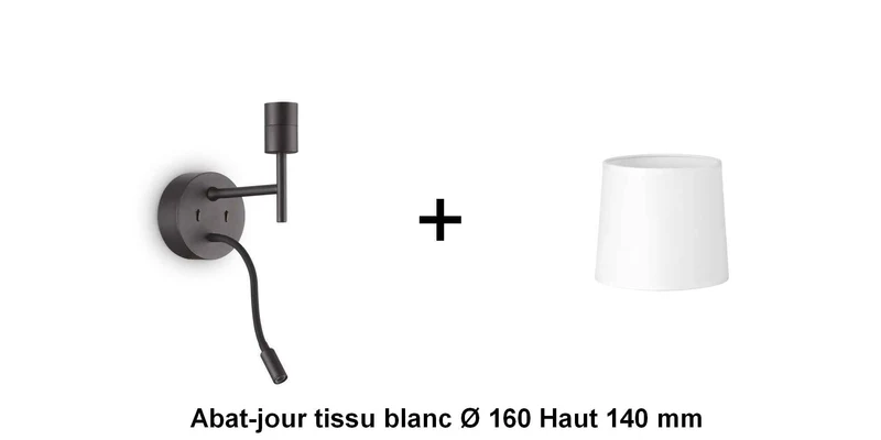 Applique liseuse noire SET-UP à composer vous même