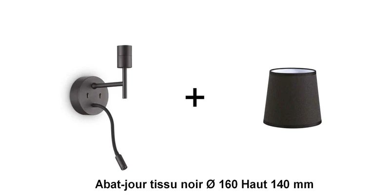 Applique liseuse noire SET-UP à composer vous même