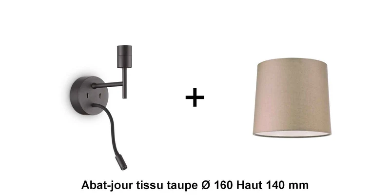 Applique liseuse noire SET-UP à composer vous même