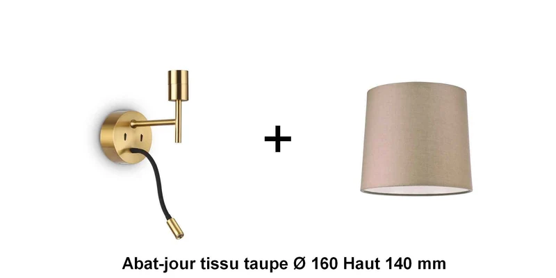 Applique liseuse laiton SET-UP à composer vous même