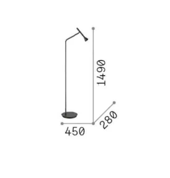 Lampadaire LED DIESIS nickel mat