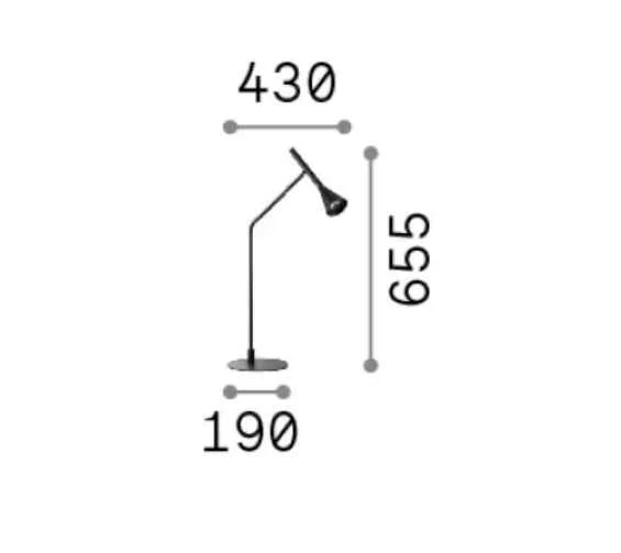 Lampe à poser LED DIESIS laiton