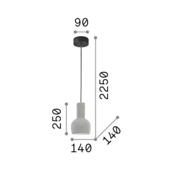 Suspension en béton OIL-3: Illuminez votre intérieur avec style