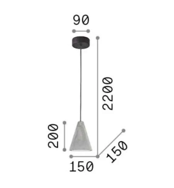 Suspension design en béton OIL-2 : votre intérieur moderne sublimé.