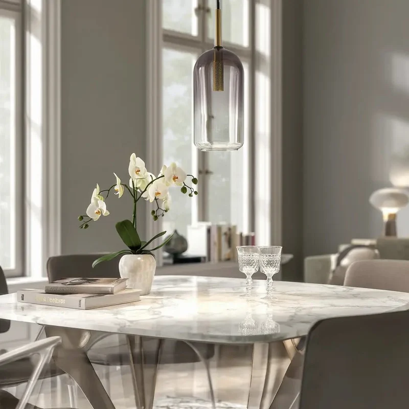 Suspension EMPIRE Cilindro : luminaire design avec diffuseur verre