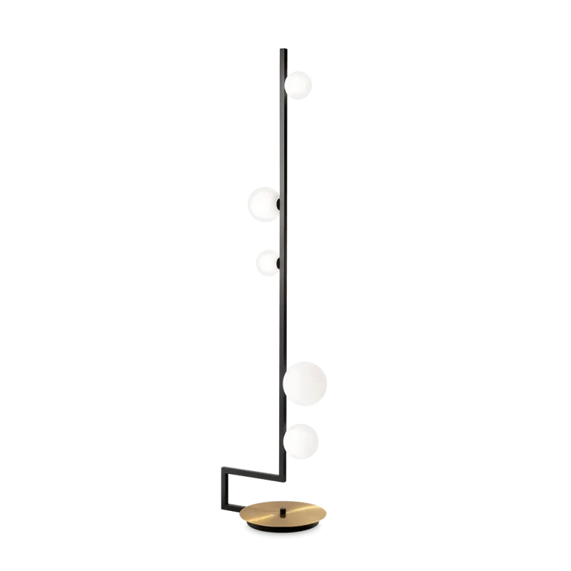 Lampadaire BIRDS 5 lampes verres soufflés