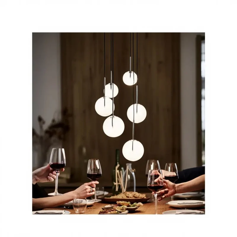Suspension EQUINOXE 6 verres transparents