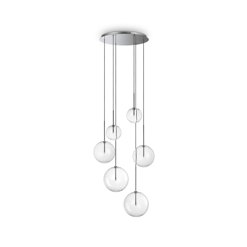 Suspension EQUINOXE 6 verres transparents