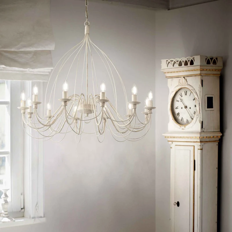 Suspension CORTE-SP12 blanche effet antique