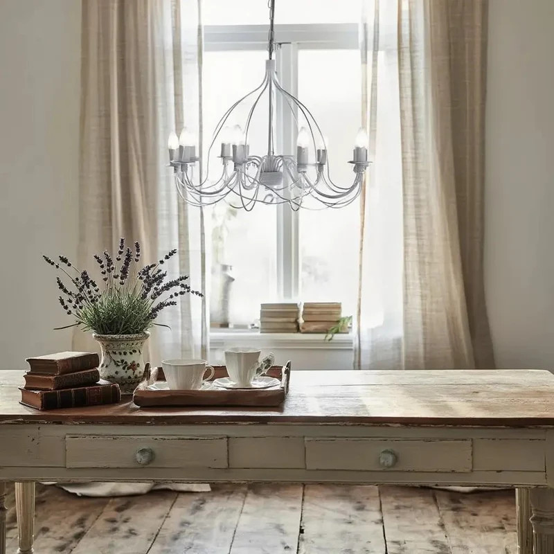 Suspension CORTE-SP8 blanche effet antique