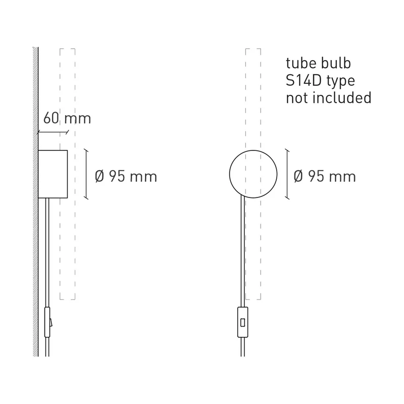 Plato Design Otto Wall Lamp with Plug