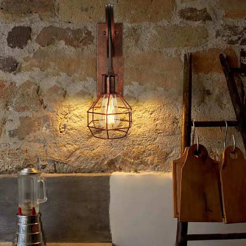 Applique Murale Industrielle Rustique