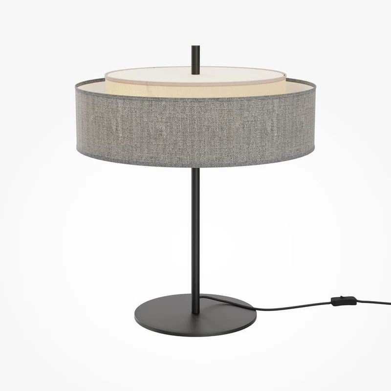 Lampe métal noir Ø33cm moderne à 2 lampes (2)