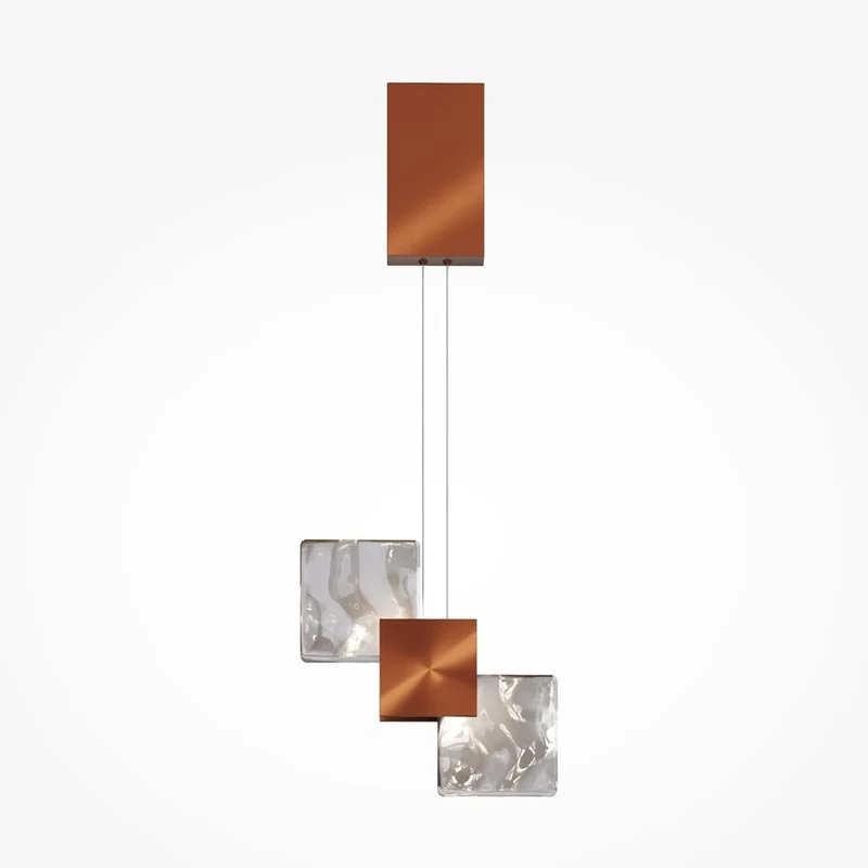 Suspension métal cuivré L24cm moderne