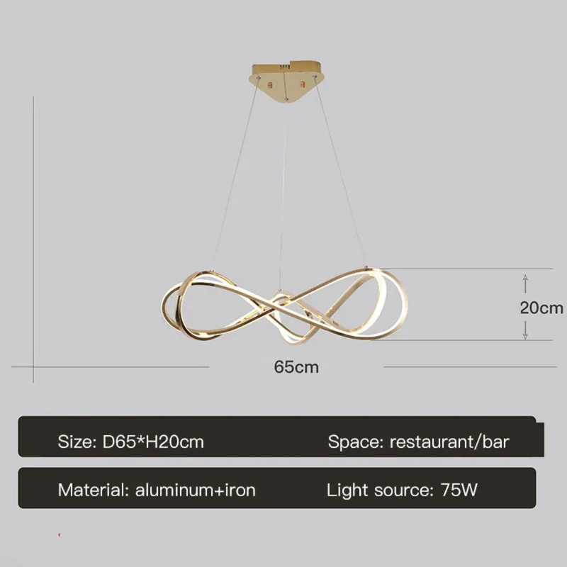 Lustre Argenté en Spirale Télécommandé – Noir, Or ou Gris, 2 Tailles