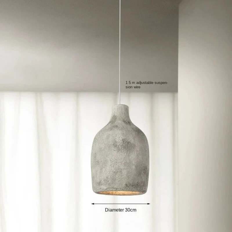 Lustre Salon Wabi-Sabi en Poterie – Terre Cuite ou Gris, Trio Possible