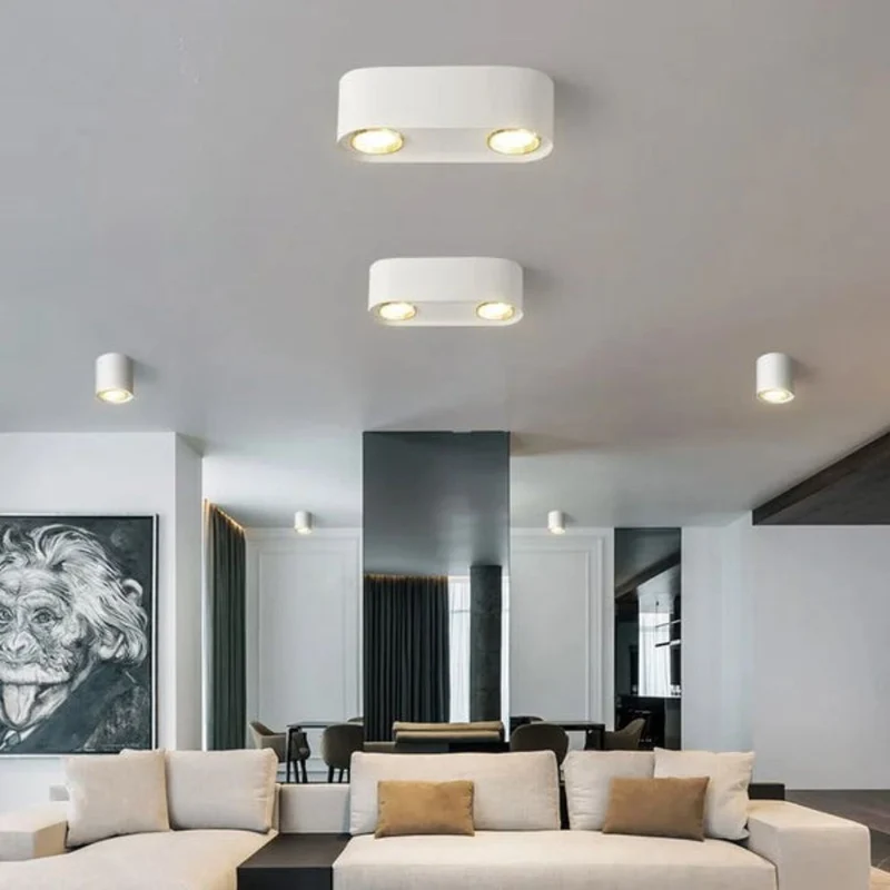 Spot Fixe Double LED Blanc – Minimaliste, Idéal Petits Espaces
