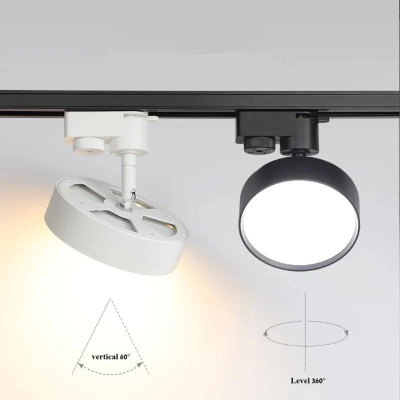 Plafonnier Cuisine Puissant à Spots LED – 9 à 24W, Noir ou Blanc