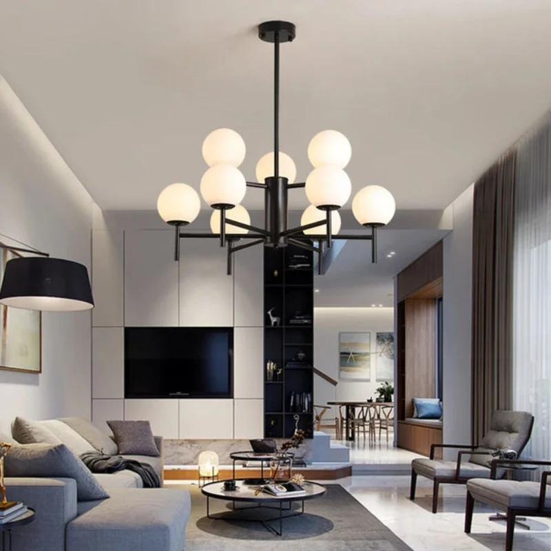 Lustre Étoile Doré ou Noir – Scandinave ou Industriel, Toutes Tailles