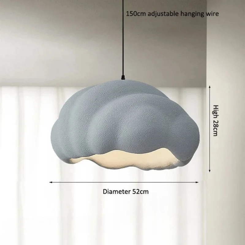 Lustre Chambre à Coucher Nuage Flottant – Noir, Gris ou Blanc