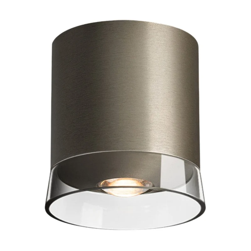 Spot Non Encastrable en Nickel et Verre – Compact, Plafond Bas