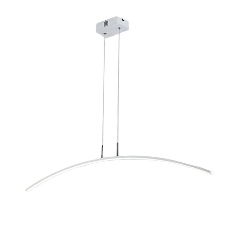 Lustre Aluminium Arc Épuré – Noir ou Blanc, 2 Températures de Lumière